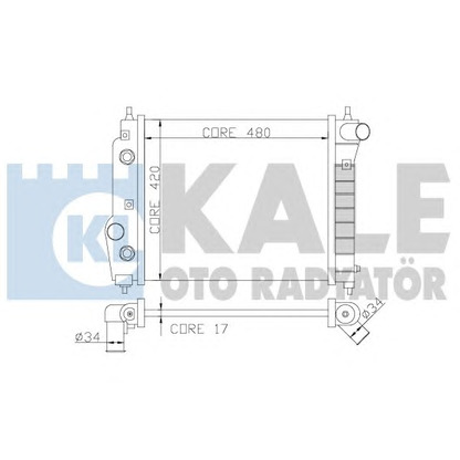 Фото Радиатор, охлаждение двигателя KALE OTO RADYATÖR 354900