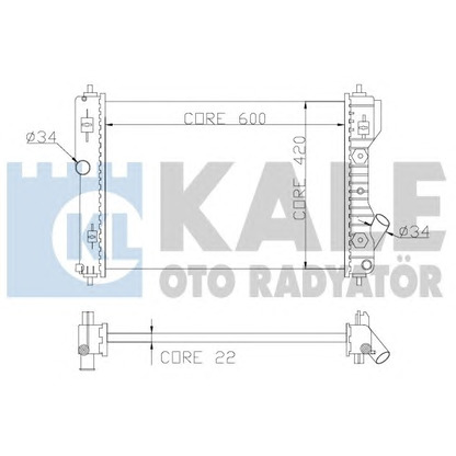 Photo Radiateur, refroidissement du moteur KALE OTO RADYATÖR 355000