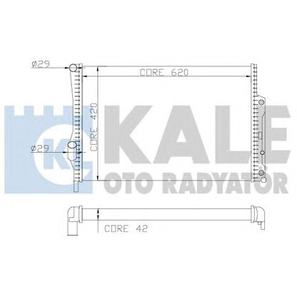 Foto Radiador, refrigeración del motor KALE OTO RADYATÖR 360400