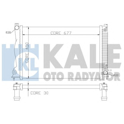 Photo Radiateur, refroidissement du moteur KALE OTO RADYATÖR 364600