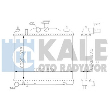 Foto Radiador, refrigeración del motor KALE OTO RADYATÖR 369600