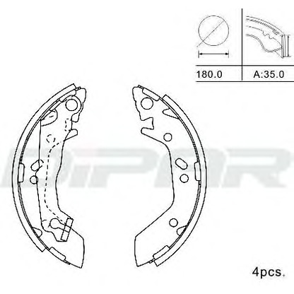 Фото Комплект тормозных колодок DITAS DPB1012