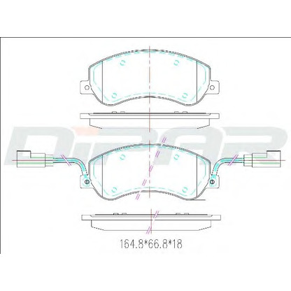 Foto Kit pastiglie freno, Freno a disco DITAS DFB2572