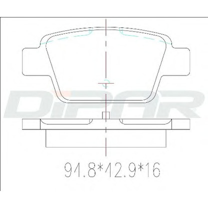 Photo Kit de plaquettes de frein, frein à disque DITAS DFB2658