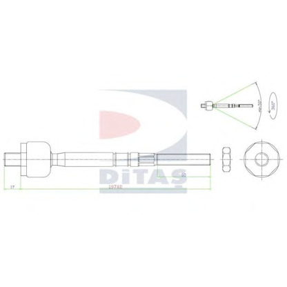 Photo Tie Rod Axle Joint DITAS A25404