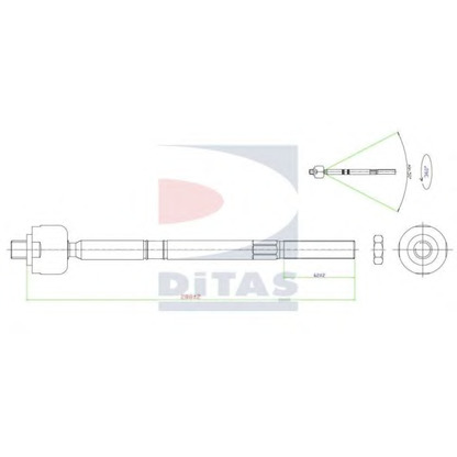 Photo Rotule de direction intérieure, barre de connexion DITAS A25415