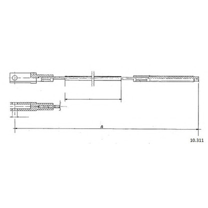 Foto Cable de accionamiento, accionamiento del embrague CABOR 10311