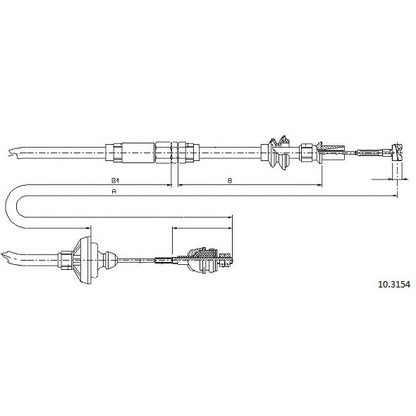 Foto Cable de accionamiento, accionamiento del embrague CABOR 103154