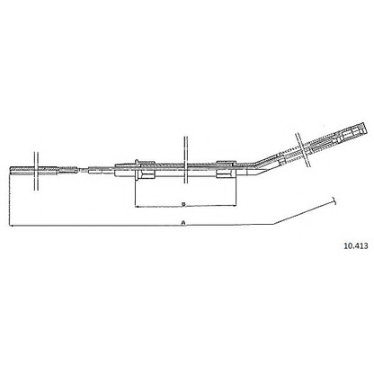 Foto Cable de accionamiento, freno de estacionamiento CABOR 10413