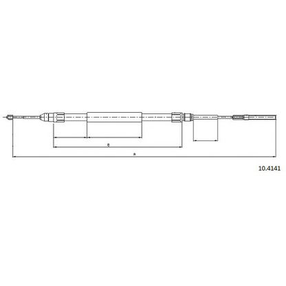 Фото Трос, стояночная тормозная система CABOR 104141