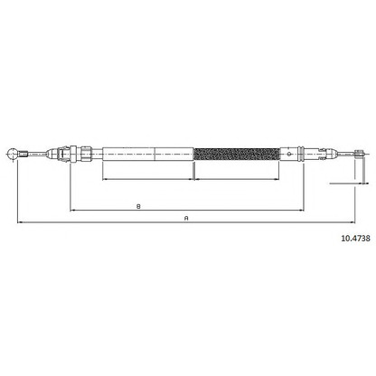 Photo Cable, parking brake CABOR 104738