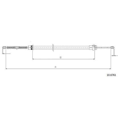 Foto Cable de accionamiento, freno de estacionamiento CABOR 106761