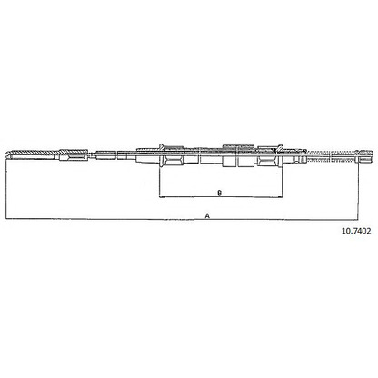 Foto Cable de accionamiento, freno de estacionamiento CABOR 107402