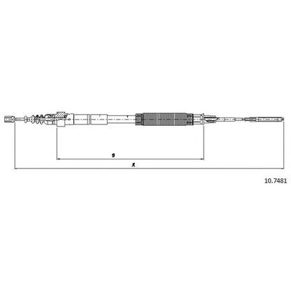 Photo Cable, parking brake CABOR 107481