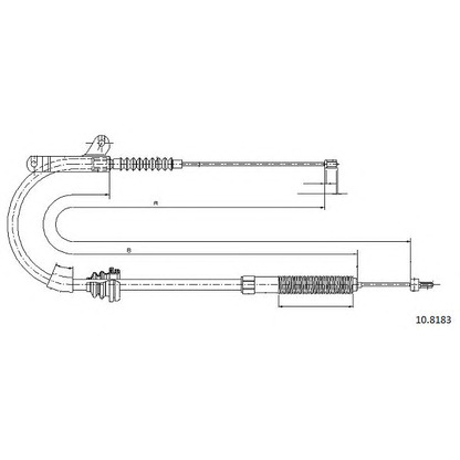 Photo Tirette à câble, frein de stationnement CABOR 108183