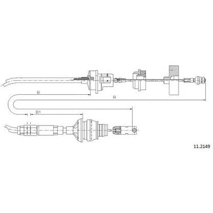 Foto Cable de accionamiento, accionamiento del embrague CABOR 112149