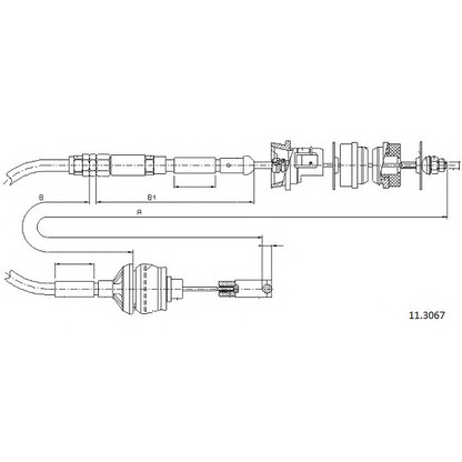 Foto Cable de accionamiento, accionamiento del embrague CABOR 113067