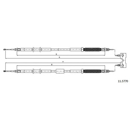 Foto Cable de accionamiento, freno de estacionamiento CABOR 115770