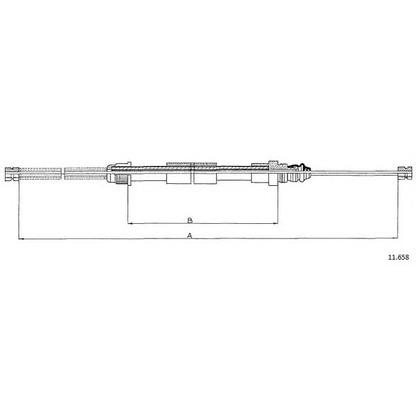 Foto Cable de accionamiento, freno de estacionamiento CABOR 11658
