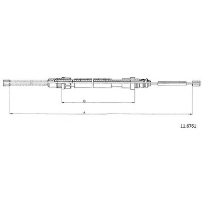 Photo Cable, parking brake CABOR 116761