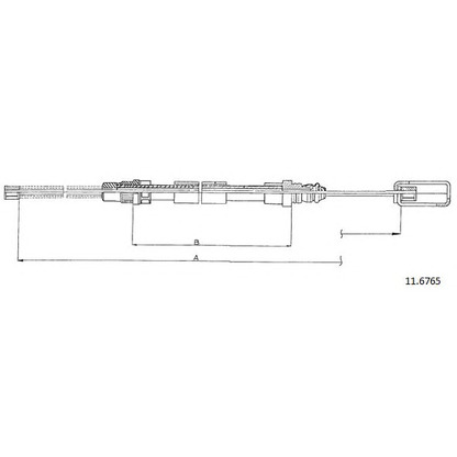 Foto Cable de accionamiento, freno de estacionamiento CABOR 116765