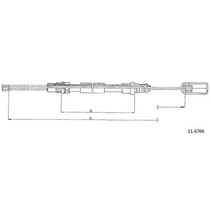 Foto Cable de accionamiento, freno de estacionamiento CABOR 116766