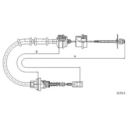 Foto Cable de accionamiento, accionamiento del embrague CABOR 11725