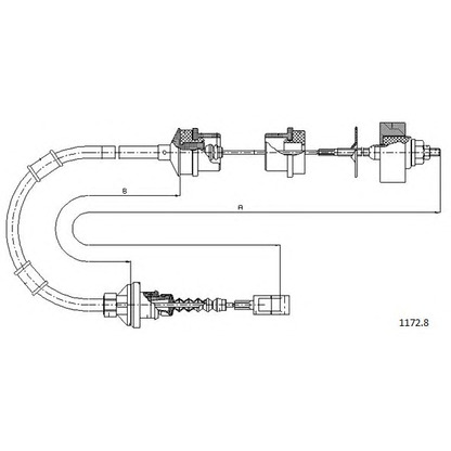 Foto Cable de accionamiento, accionamiento del embrague CABOR 11728