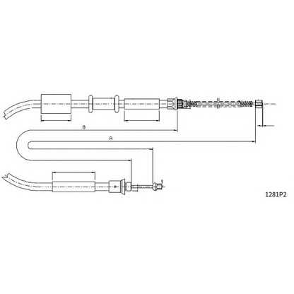 Photo Cable, parking brake CABOR 1281P2