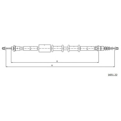 Foto Cable de accionamiento, freno de estacionamiento CABOR 165122