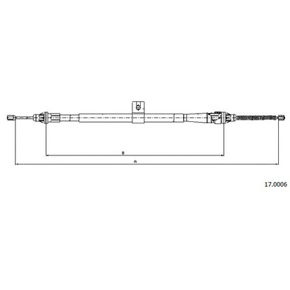 Foto Cable de accionamiento, freno de estacionamiento CABOR 170006