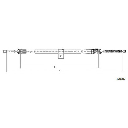 Foto Cable de accionamiento, freno de estacionamiento CABOR 170007