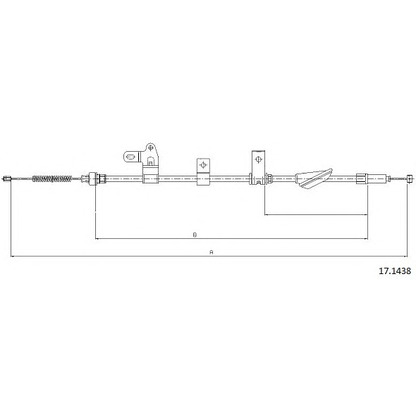 Foto Cable de accionamiento, freno de estacionamiento CABOR 171438