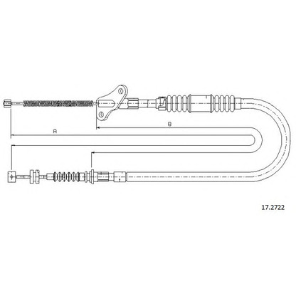 Foto Cable de accionamiento, freno de estacionamiento CABOR 172722