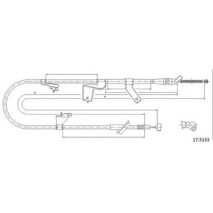 Photo Cable, parking brake CABOR 175133