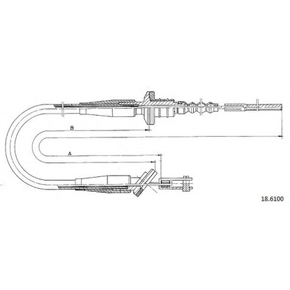 Foto Cable de accionamiento, accionamiento del embrague CABOR 186100
