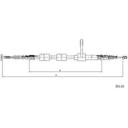 Фото Трос, стояночная тормозная система CABOR 25133