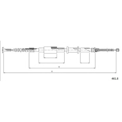 Photo Cable, parking brake CABOR 4618