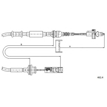 Foto Cable de accionamiento, accionamiento del embrague CABOR 4624