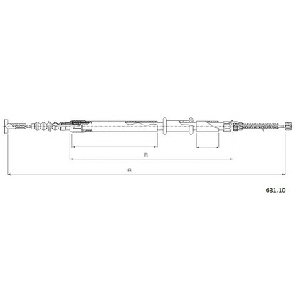 Foto Cable de accionamiento, freno de estacionamiento CABOR 63110
