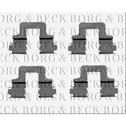 Photo Kit d'accessoires, plaquette de frein BORG & BECK BBK1230