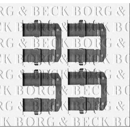Photo Kit d'accessoires, plaquette de frein BORG & BECK BBK1251