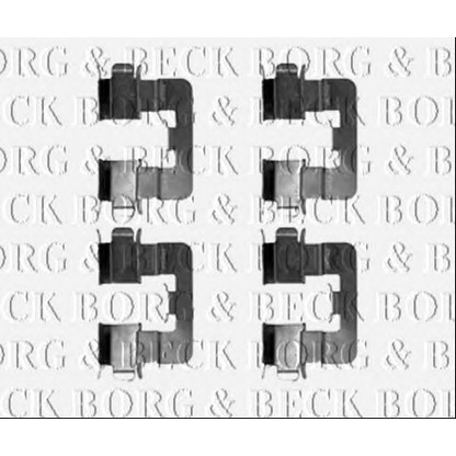 Photo Kit d'accessoires, plaquette de frein BORG & BECK BBK1294