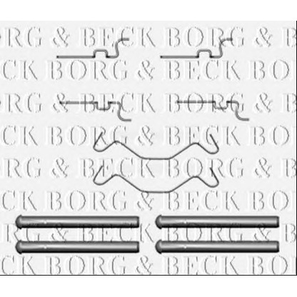 Photo Kit d'accessoires, plaquette de frein BORG & BECK BBK1332