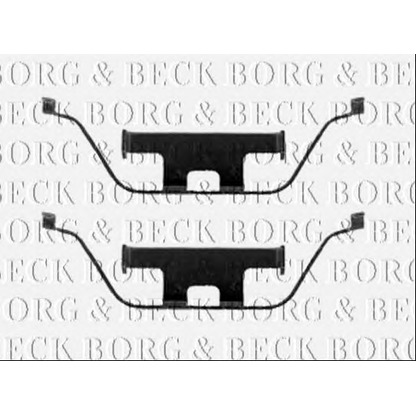 Photo Kit d'accessoires, plaquette de frein BORG & BECK BBK1343