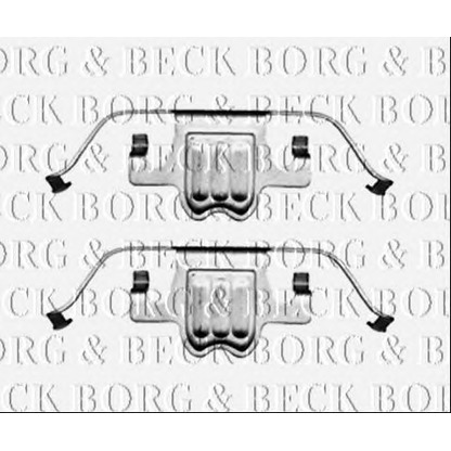 Photo Kit d'accessoires, plaquette de frein BORG & BECK BBK1381