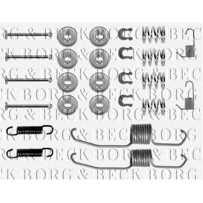 Photo Accessory Kit, brake shoes BORG & BECK BBK6108