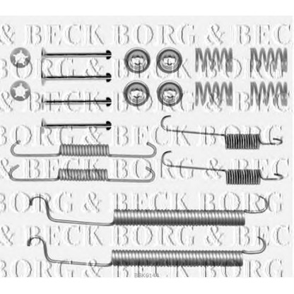 Photo Kit d'accessoires, mâchoire de frein BORG & BECK BBK6144