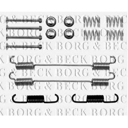 Foto Zubehörsatz, Bremsbacken BORG & BECK BBK6156