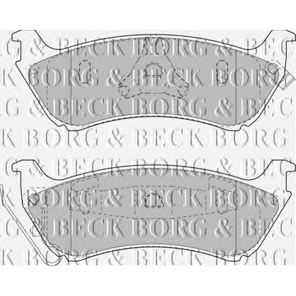 Zdjęcie Zestaw klocków hamulcowych, hamulce tarczowe BORG & BECK BBP1666